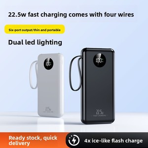 Power Bank HXB 20000mAh <span class=keywords><strong>con</strong></span> Ricarica Rapida PD 22.5W, <span class=keywords><strong>Cavi</strong></span> Integrati, Display LED, <span class=keywords><strong>Batteria</strong></span> Esterna Portatile per Vendita all'Ingrosso - Product Image 2
