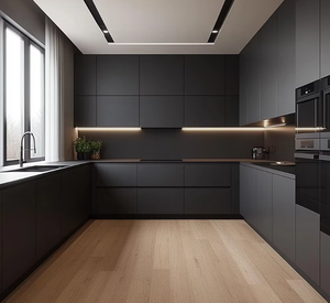 Muebles de Cocina de Diseño Moderno y Lujoso para Hotel, Organizador de Almacenamiento, Juego de Muebles de Cocina Completos de Tablero de Melamina - Product Image 2