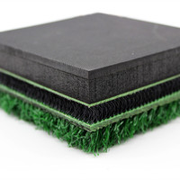 Tapete de Práctica de Golf BLG de Alta Resistencia para Simulador de Campo de Práctica 3D, 1500x1500mm, 15mm, Césped de Nylon, Interior/Exterior, Modelo 3D-HD