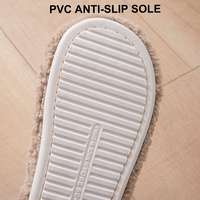 Chaussons douillets en peluche à bout ouvert, légers, antidérapants, à semelle souple et respirants pour femmes/hommes, pour une utilisation intérieure et extérieure
