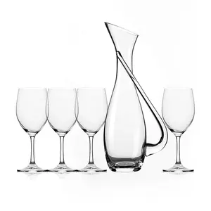 Soledi — ensemble de verres à vin, carafe à vin en cristal de luxe unique, sans plomb, 9x8x35.8CM, 1160ml, en solde