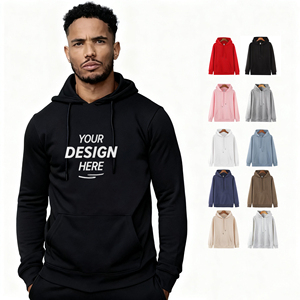 HG300H Felpa Sportiva con Cappuccio 100% Cotone, Logo Personalizzato, Vestibilità Slim per <span class=keywords><strong>Uomo</strong></span>, Abbigliamento Fitness - Product Image 1