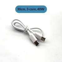 Câble de charge rapide USB-C double PD 10cm 30cm 50cm, conducteur en cuivre pur, blindage tressé, gaine PVC, OEM ODM