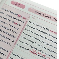 Nouveau bloc-notes Cornell Style B5 ML, coloré, simple et esthétique, cahier à feuilles détachables pour étudiants, carnet de notes, bloc de croquis