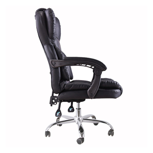 Chaise de bureau de direction moderne pivotante à dossier moyen, en cuir PU de luxe, réglable en hauteur, prix de gros - Product Image 4