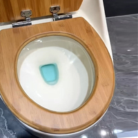 WC monobloc en porcelaine à chasse siphonique sur pied, WC rond en forme d'œuf pour la salle de bain