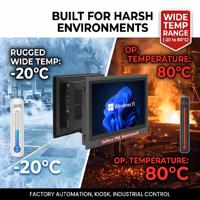 Moniteur tactile industriel robuste 10,1 pouces à large plage de tension 9-36V, PC tactile sans ventilateur et étanche pour chariots élévateurs, logistique et AGV