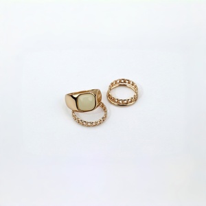 4PCS Fashion Gold Plated Stackable <b>Rings</b> Set for Women Minimalist Twist Chain Signet <b>Finger</b> <b>Rings</b> Jewelry Gift - Product Image 3