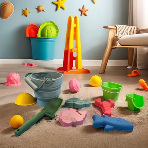 Set da Spiaggia Premium per Bambini OEM & ODM con Secchiello in Silicone, Primi Giocattoli da Spiaggia e Sabbia Personalizzati - Product Image 3