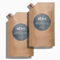 Pochette à bec verseur RDY robuste 5L en aluminium et plastique PE, emballage sécurisé imprimé en héliogravure pour détergent, sirop, jus, lait