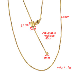 Mode Custom Anhänger Spiegel poliert Edelstahl nicht trüben Frauen Männer Rechteck Halskette - Product Image 2