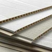 Panneau mural moderne en PVC alvéolé, étanche, sans joint, grand format, décoratif, ignifuge, isolant thermique, suspendu, pour usage domestique