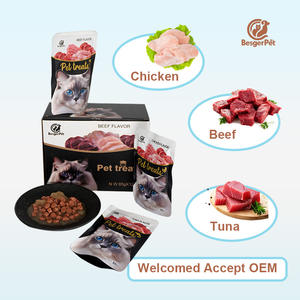 Alimento Húmedo para Gatos, 85g*12 Bolsas, Rico en Proteínas, con Pollo, Conejo y <span class=keywords><strong>Mejillones</strong></span>, para Aumentar de Peso y Humectación, Sin Granos - Product Image 3