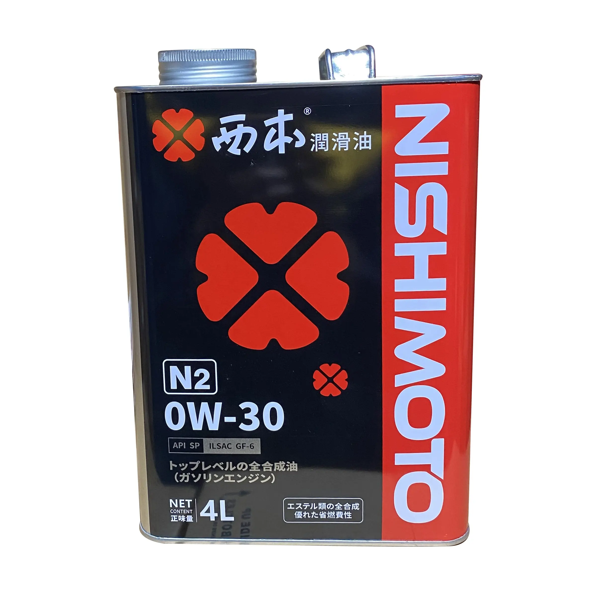 Nishimoto N2 100% Synthetische Motor Smeermiddelen 4l Kan Benzine Motorolie Sp 0w30