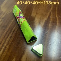 Boîte en métal triangulaire longue personnalisée, boîte en métal de qualité alimentaire pour les vitamines sous forme de gommes, les bonbons, les compléments alimentaires