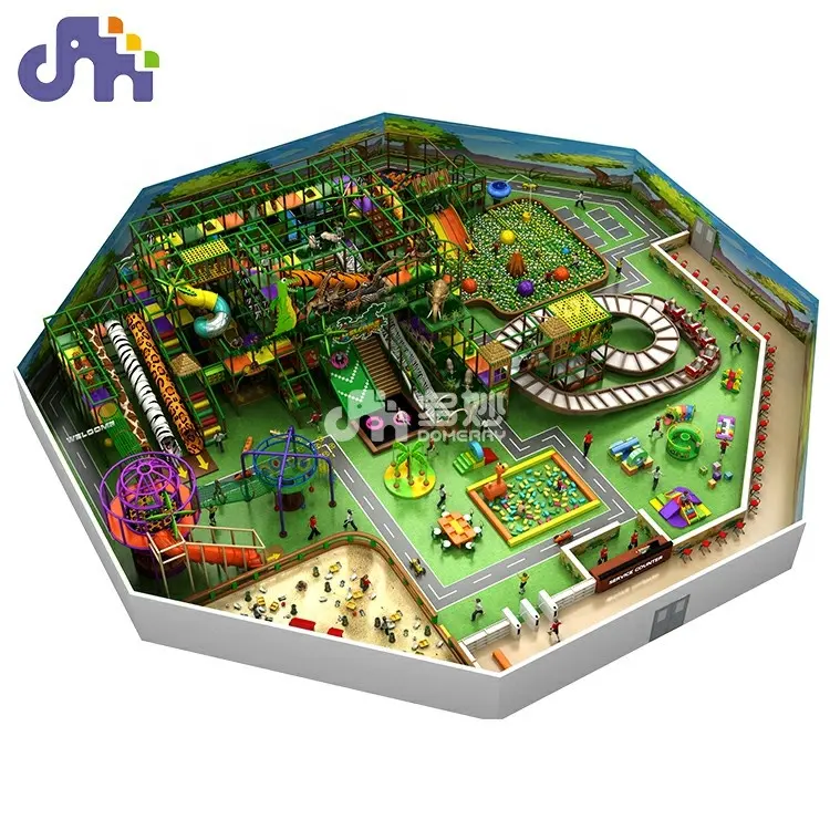 Новая тематическая игра приключений в помещении в джунглях, Детские коммерческие развлечения, Детская горка, тематический парк