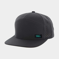 Gorras Personalizadas al por Mayor, Impermeables, con Logotipo Personalizado, 7 Agujeros Cortados con Láser, Gorras Planas de Poliéster, Gorra de Golf Deportiva OEM