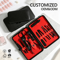 Ensemble de soins des ongles en acier inoxydable 7/8/10/11/12/15/16/18 pièces, coupe-ongles pour les orteils, outil de toilettage, kit de pédicure, coupe-ongles pour les orteils, ensemble de manucure