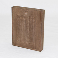 Boîte cadeau vintage en bois peint pour CD, boîte artisanale avec mousse, boîte de rangement en bois pour CD