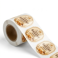 Étiquettes autocollantes pour bocaux de desserts de boulangerie, qualité alimentaire, imperméables, résistantes à l'huile, pour emballage de gâteaux, autocollants avec logo pour étiquettes d'emballage