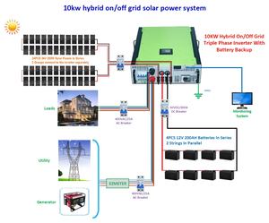 Inversor Híbrido On-Off Grid Infini <span class=keywords><strong>10KW</strong></span> Trifásico 48v 380v PV 14850W Entrada 50hz 60hz Inversor Solar Híbrido - Product Image 3