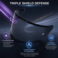 Visière de remplacement pour casque de moto FF820 RAPID III, visière de remplacement REVO irisée