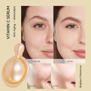 ビタミンE ナイアシンアミド 均一な肌色 ブライトニングセラム ブライトニング 保湿 アンチエイジング ビタミンC セラムカプセル - Product Image 3