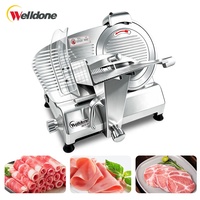 Trancheuse à viande électrique commerciale Welldone 270W, lame en acier inoxydable de 12 pouces, nouvelle épaisseur réglable, semi-automatique pour viande congelée