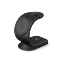 Station de charge sans fil intelligente 3-en-1, sortie 15W pour iPhone et plusieurs appareils, support de charge magnétique de voyage