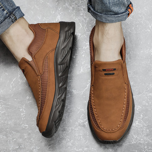 Chaussures décontractées en cuir pour hommes, mocassins respirants, baskets confortables en cuir pour hommes, nouvelles chaussures plates pour hommes - Product Image 6