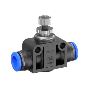 Válvula de Tubería Dde Dade Pneumatics Sa, Válvula de Aire Azul para Regulación de Presión, Control de Velocidad, Conector Sa4 6 8 10 12 - Product Image 2