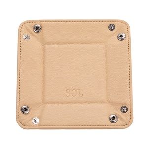 Organisateur de stockage bon marché en gros d'usine porte-gobelet mini <span class=keywords><strong>plateau</strong></span> en cuir pliant pour la promotion - Product Image 6