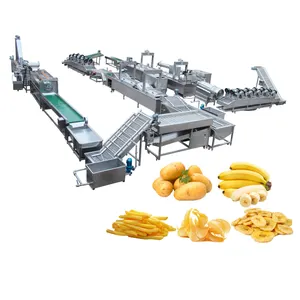 HONGQIANG Automatic Potato Chips Making Machines Half-fried Potato Production Lines Fresh Potato Chips Machine