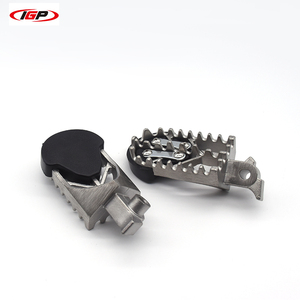 Clavijas de pie de acero inoxidable para motocicleta, dientes afilados, Plata modificada - Product Image 4