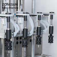 ZONESUN 4 buses semi-automatique vide liquide parfum gouttes pour les yeux cosmétiques boisson petite bouteille parfum Machine de remplissage