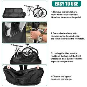 Muestra Gratuita de Bolsa para Bicicleta para Portaequipajes 2023-23L con Compartimento para Portátil 100% Impermeable y Reflectante para Viajes en Auto, Tren y Avión - Product Image 2