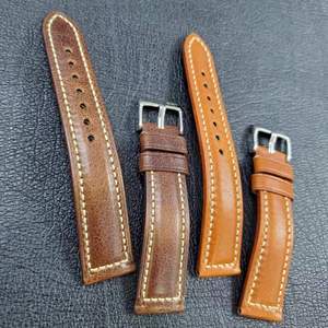 Correa de Reloj de Cuero de Becerro Italiano con Acolchado Grueso, Estilo Europeo Clásico, Costura Blanca, 22 mm, de Proveedor Principal - Product Image 3