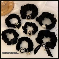 Nouveau style simple, élastique et ultra-doux, en tissu minimaliste, pour cheveux, avec anneau de fixation