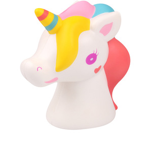 Jouet souple en PVC en forme de tête de licorne mignonne, cadeau promotionnel - Product Image 2
