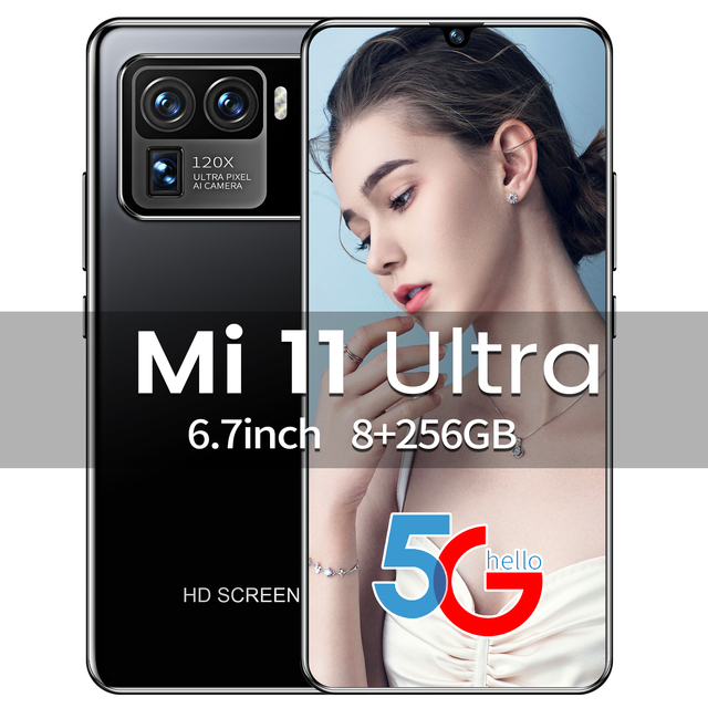 16mp+32mp 8+256gb Unlocked Gaming Mobile Phone High Quality Mi 11 Original Smart Phone 5g Smartphone Oppo Reno 8 Pro 5g MTK6889