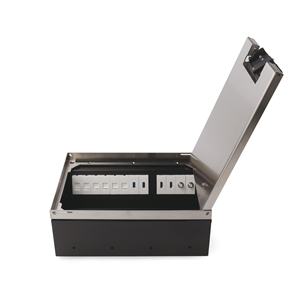 Caja Eléctrica Empotrada en el Suelo con Tapas de Acero Inoxidable para Acceso Moderno a la Energía - Product Image 5