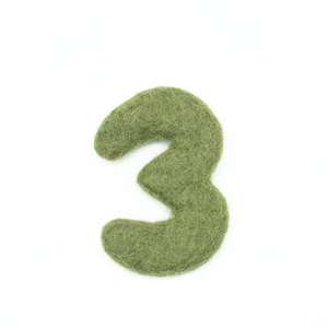 Tablero de fieltro letras y números Lowercases, hecho de lana NZ ecológica sin Azo, hecho a mano por artesanos de mujeres expertas de nepalí - Product Image 2