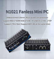 PC Mini Industri Tanpa Kipas DIN Rail dengan Prosesor Intel Celeron J4125, Layar Tiga 4K, 2xHD-MI DP, 3xM.2, WiFi, 4G, 2xGbE LAN, Otomasi Medis