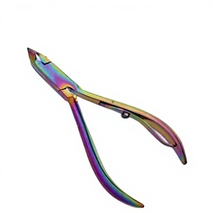 ASAP Outils de soin des ongles en acier inoxydable de haute qualité, logo personnalisé, couleur arc-en-ciel, coupe-cuticules, pince à ongles, pointe large de 3 cm - Product Image 1