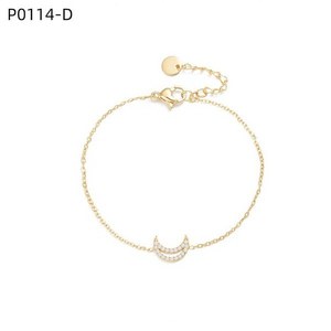 Amy Amy Moon <b>Charm</b> <b>Bracelet</b> 925 <b>Silver</b> Zirconia Minimalist Women's Jewelry Everyday Wear - Product Image 4