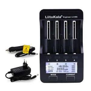 LiitoKala Lii-500 đầy đủ bộ sạc pin thông minh LCD cho 18650 17500 26650 21700 AA AAA 3.7V/1.2V pin lithium NiMH.