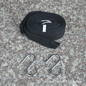 Sangle en nylon pour hamac avec crochets en S, corde de suspension durable pour usage extérieur, capacité de charge de 200 kg, fabriqué au Zhejiang - Product Image 1