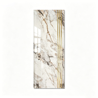 Carreaux de sol en porcelaine effet marbre poli blanc, gris et or brillant pour escaliers, 470x1200mm, de la marque Kewent Tile Company