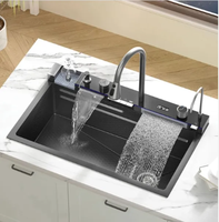 Vente chaude de haute qualité multifonctionnel évier de cuisine robinet cascade Style évier de cuisine en acier inoxydable