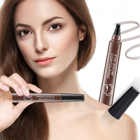 Crayon à sourcils minéral ultra-fin imperméable longue durée 4 fourches Aspect naturel Résistant à la transpiration Cosmétiques de marque privée